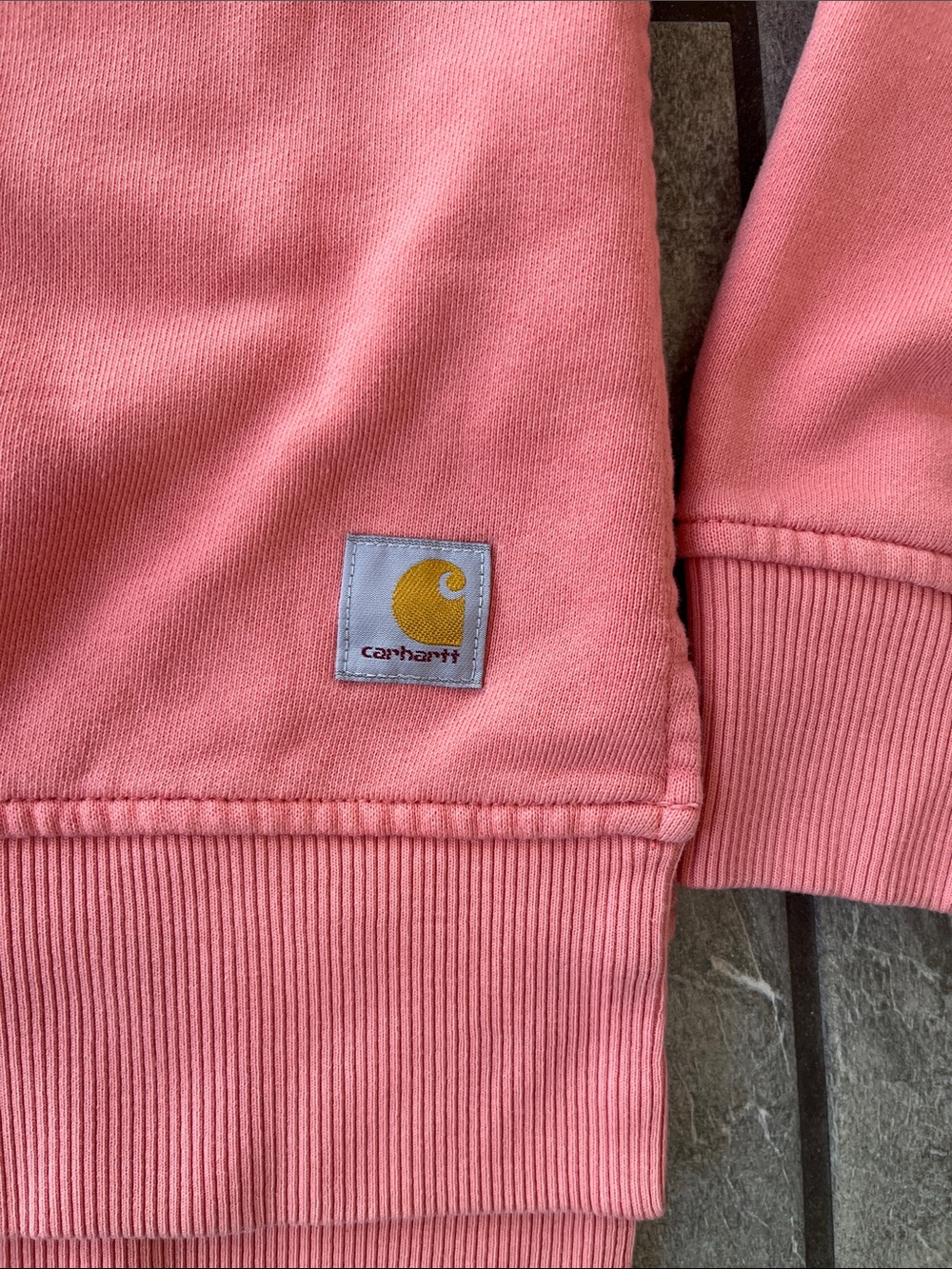 💓 Carhartt French Terry Midweight Hoodie Size Large Oversized Pink - Picture 5 of 11